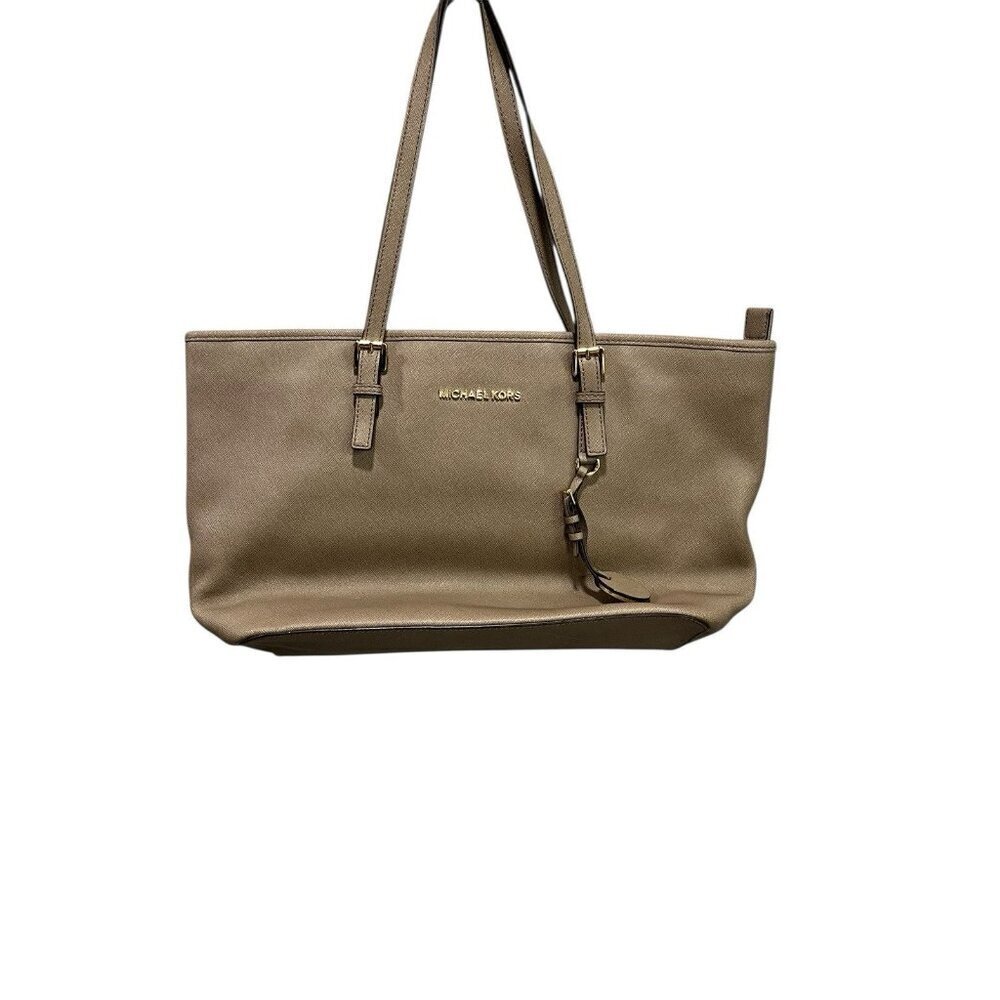 Michael Kors Jet Set Tote Shoulder Bag Brown/Tan Excellent Condition